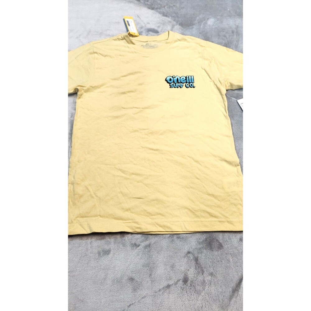 Oneil Kids Yellow Large Surf Co Graphic Print Crewneck T-Shirt Tee Outdoors